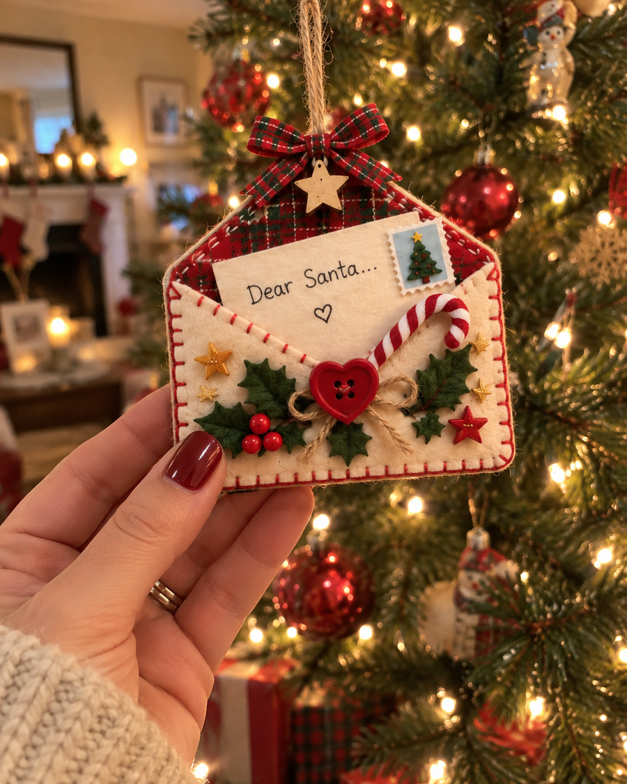 Close-up of classic letter ornament with heart detail