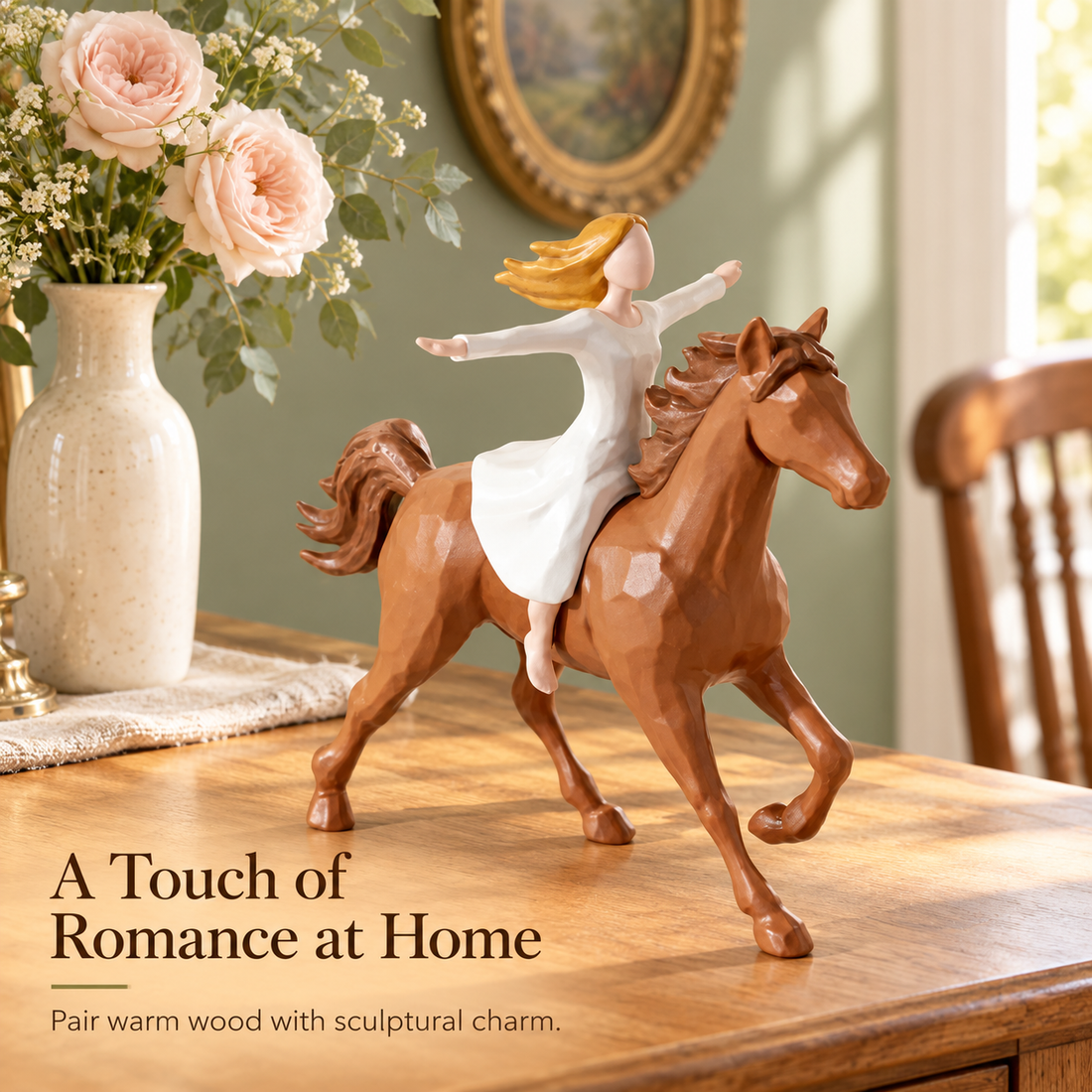 A Story Worth Displaying — girl riding horse figurine