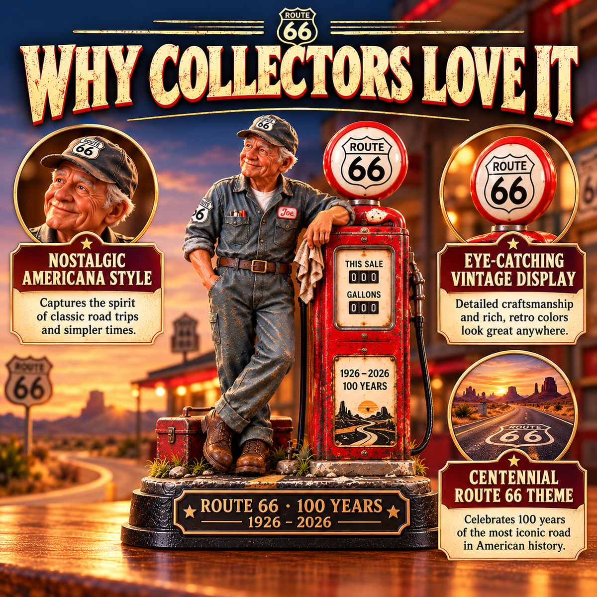 Why Route 66 collectors appreciate the nostalgic road trip theme