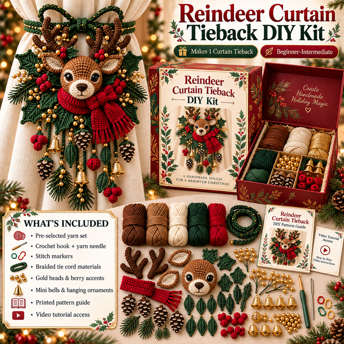 Christmas crochet tieback additional photo 6
