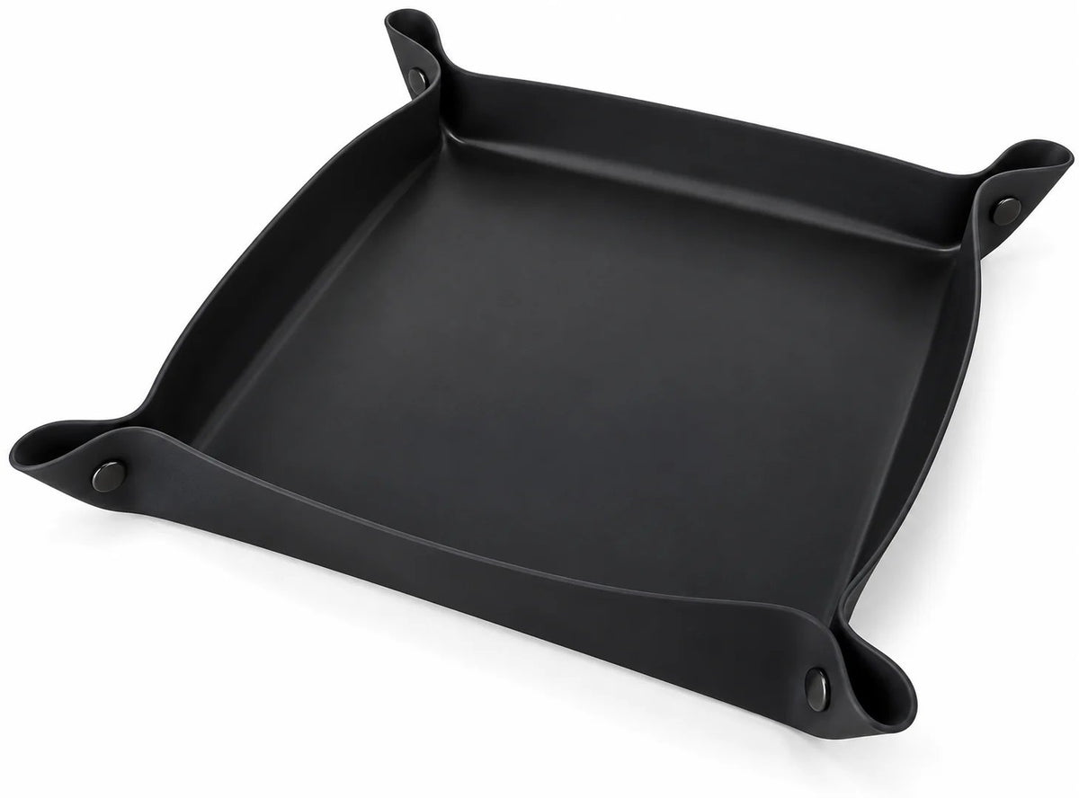 Black corner-snap flexible baking tray product close up