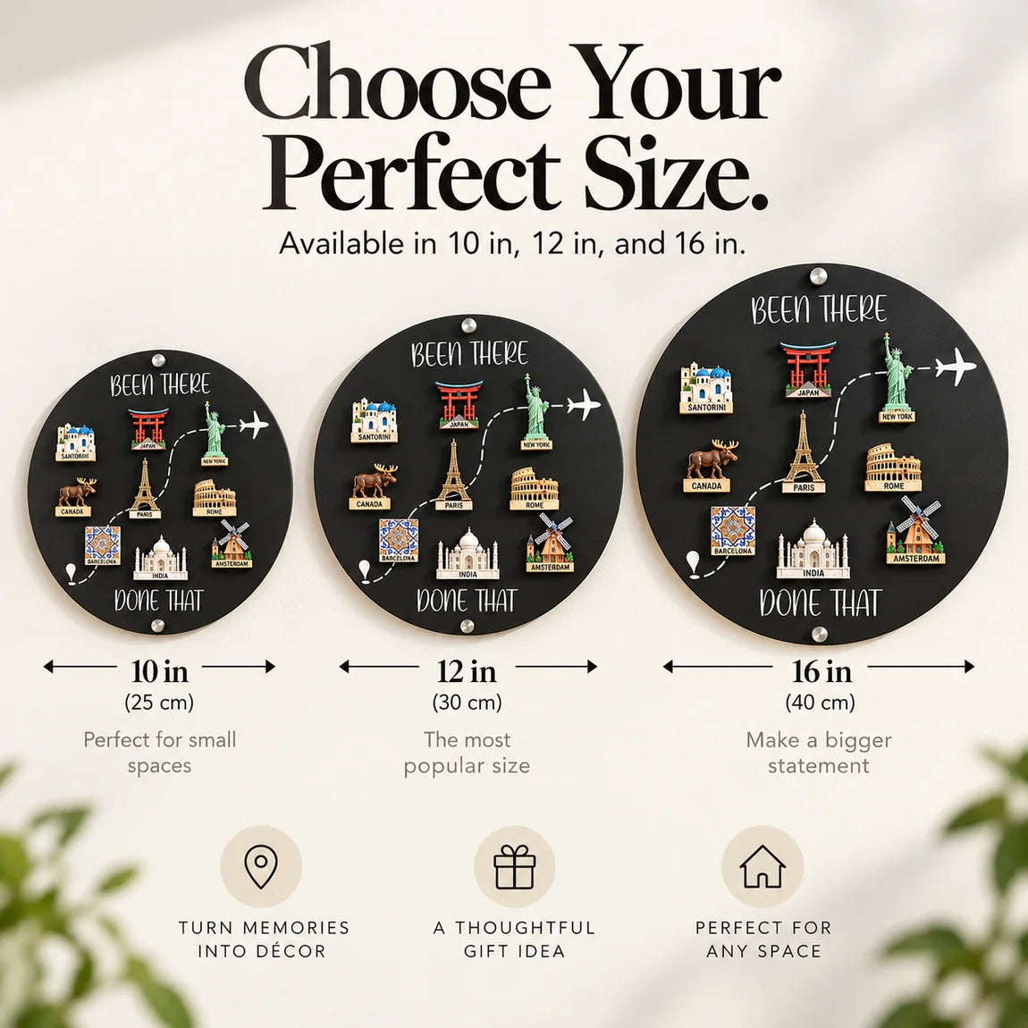 Travel magnet board size guide: 10 inches, 12 inches and 16 inches