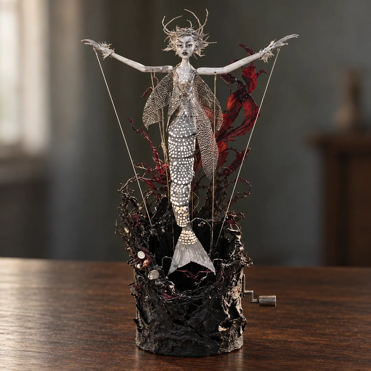 Hand-Cranked Fantastical Sculpture — Turn the Handle, Set the Scene in Motion