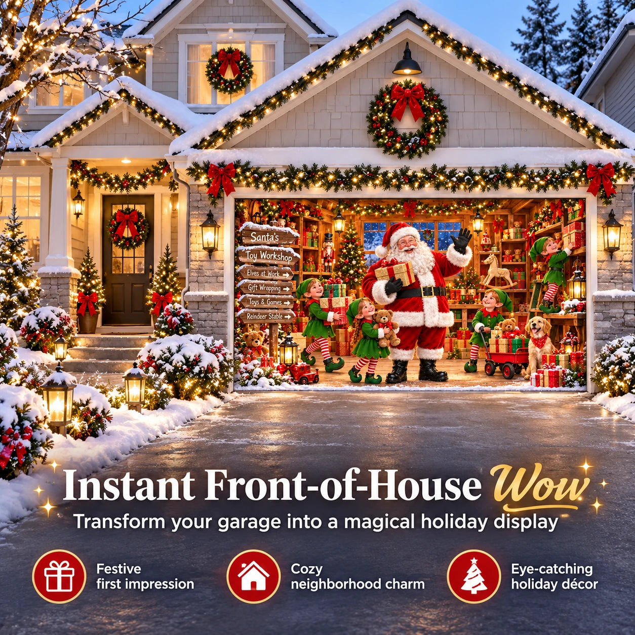 Turn Your Garage Into a Christmas Wonderland