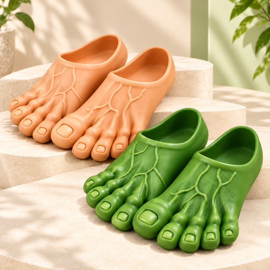 👣Giant Toe Slippers – Funny Realistic Foot Slides