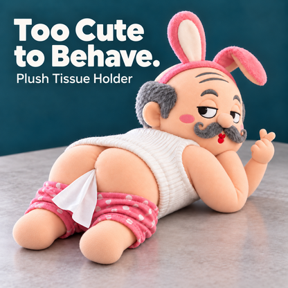 🍑 Cheeky Dudes – Funny Plush Butt Tissue Holder