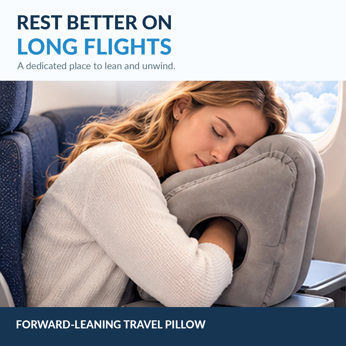 Portable Inflatable Nap Pillow – Head & Arm Support for Travel, Work Breaks & Power Naps