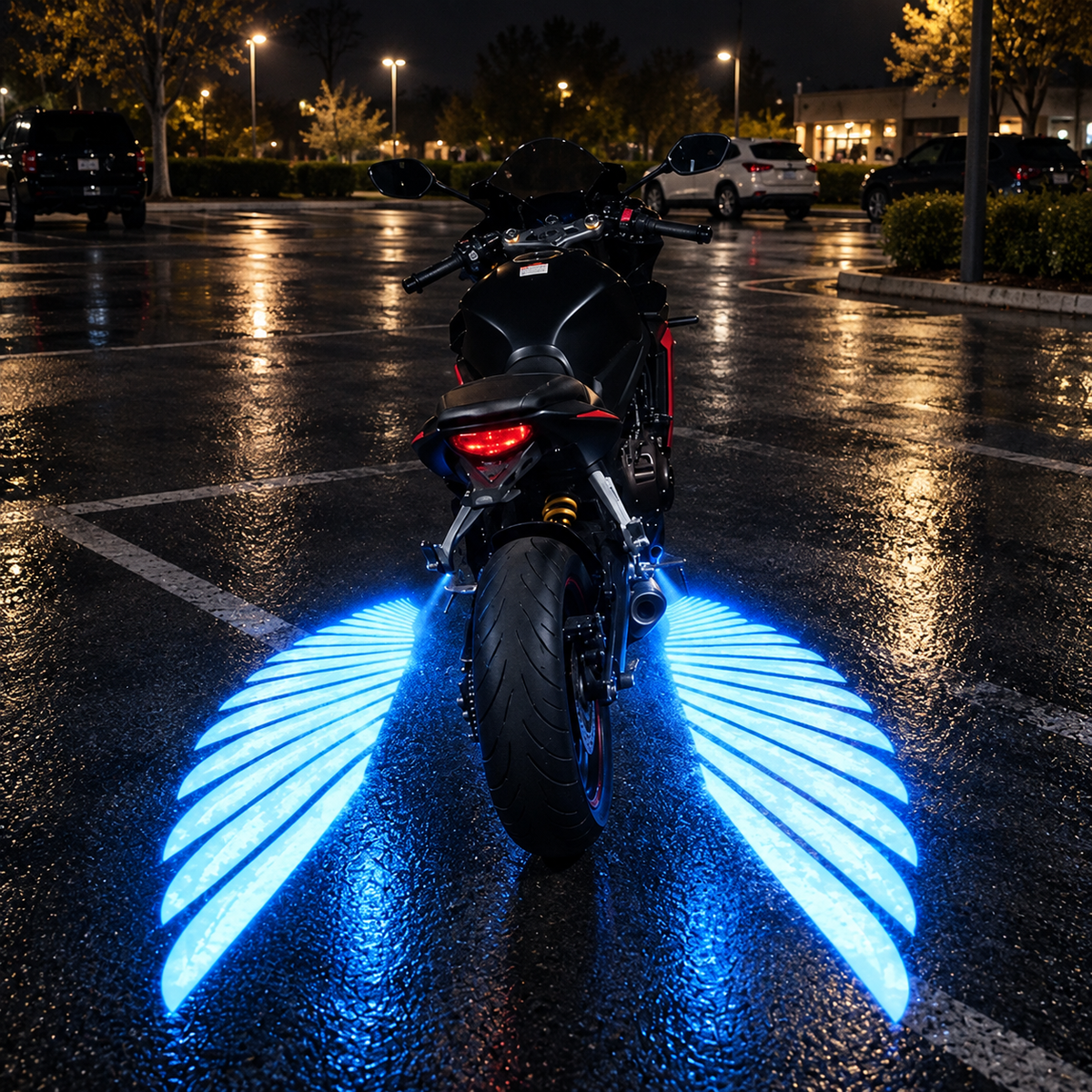 🔥 LAST DAY 50% OFF 🏍️ IP67 Waterproof & Dustproof Angel Wing Motorcycle LED Projector Lights (1 Pair)