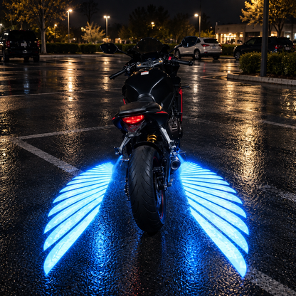 🔥 LAST DAY 50% OFF 🏍️ IP67 Waterproof & Dustproof Angel Wing Motorcycle LED Projector Lights (1 Pair)