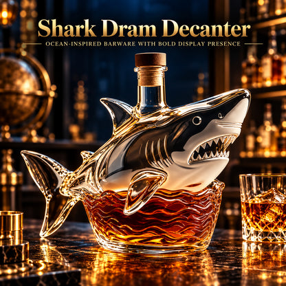 🦈 50th Anniversary Shark Tribute Whiskey Decanter