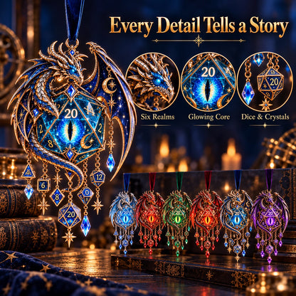 Glow Dragon Hanging Wind Chime for Fantasy Room Styling
