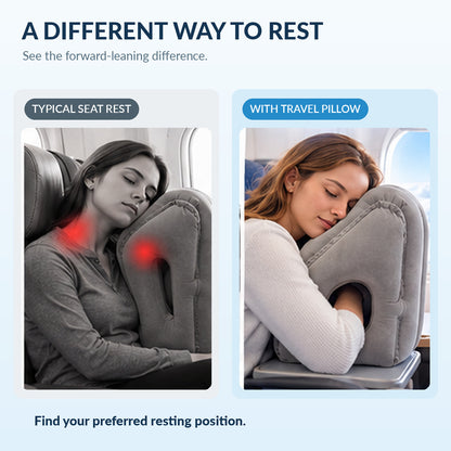 Portable Inflatable Nap Pillow – Head & Arm Support for Travel, Work Breaks & Power Naps