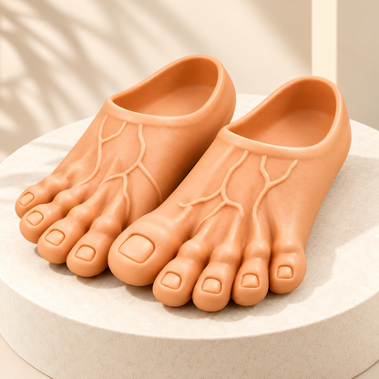 👣Giant Toe Slippers – Funny Realistic Foot Slides