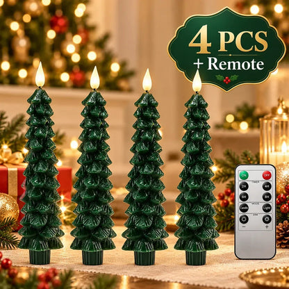 Remote Control Christmas Tree LED Candles – Flameless Flickering Holiday Decor