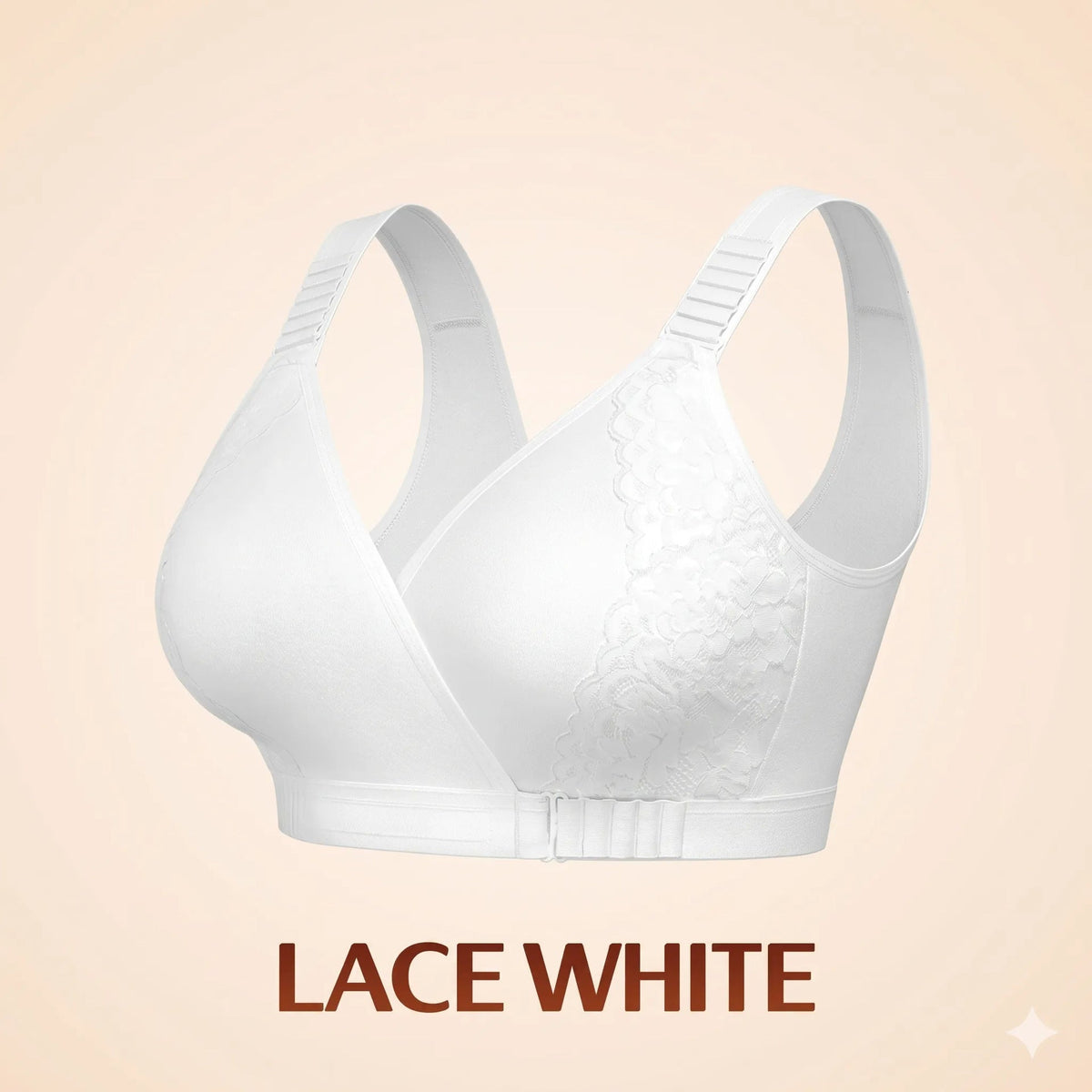 EaseWrap™ Front-Closure Wireless Comfort Bra – Adjustable Straps & Gentle Support