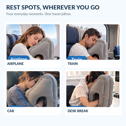 Portable Inflatable Nap Pillow – Head & Arm Support for Travel, Work Breaks & Power Naps