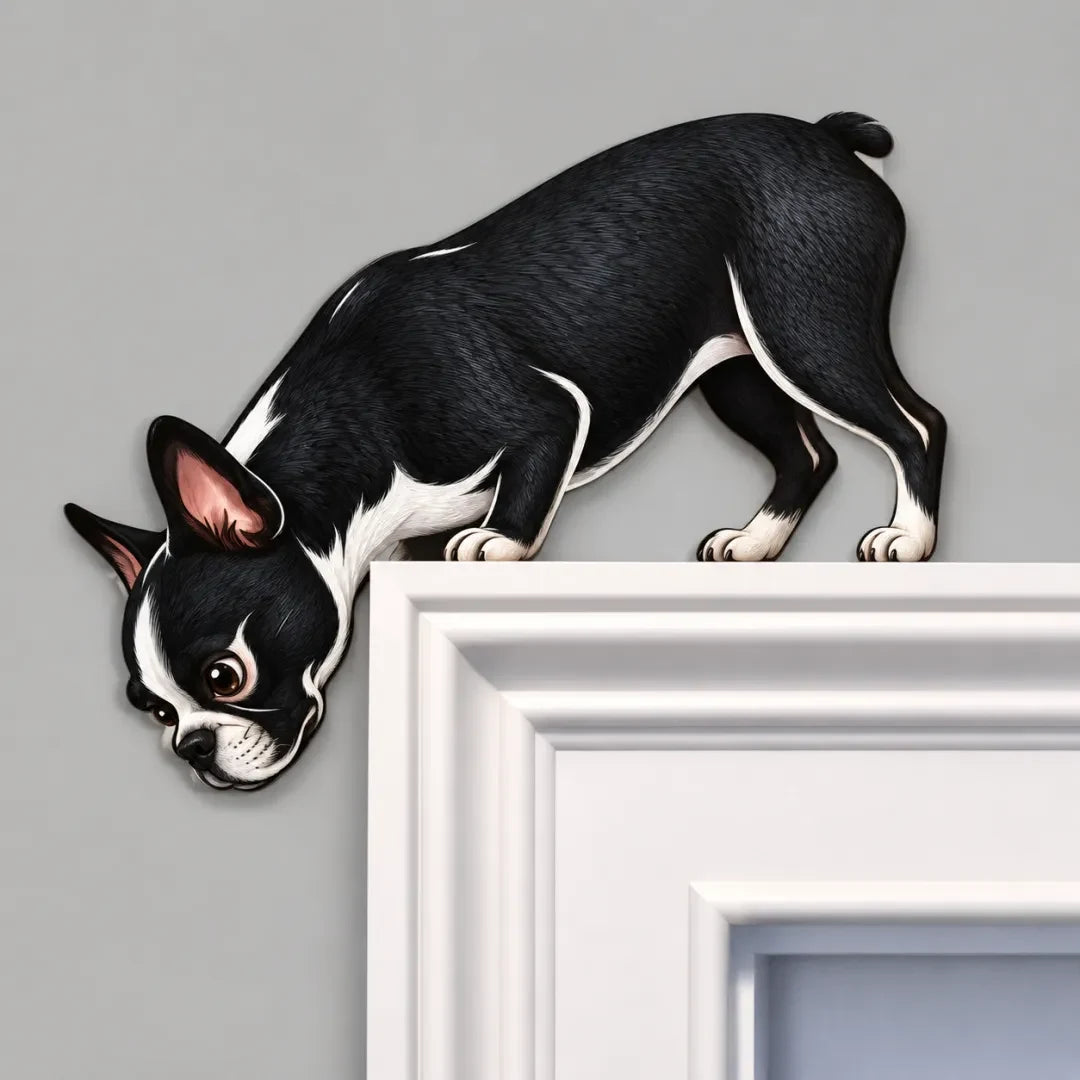 Boston Terrier doorway topper