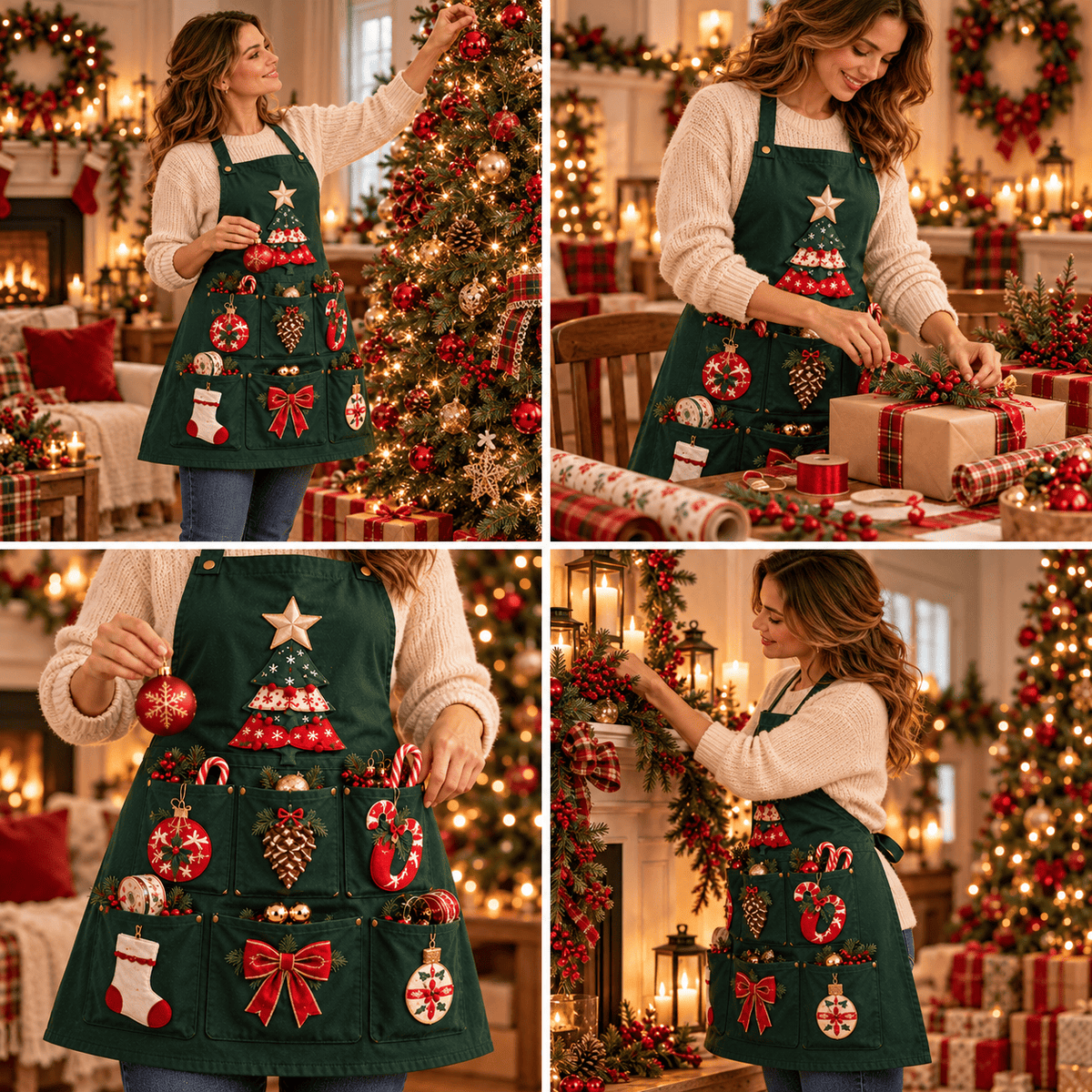 Christmas Tree Decorating Apron
