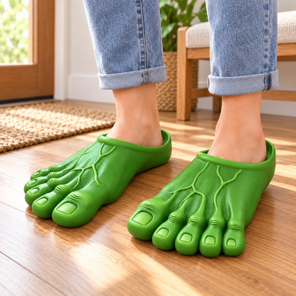 👣Giant Toe Slippers – Funny Realistic Foot Slides