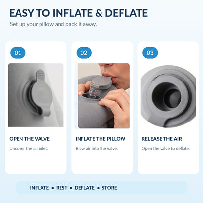 Portable Inflatable Nap Pillow – Head & Arm Support for Travel, Work Breaks & Power Naps