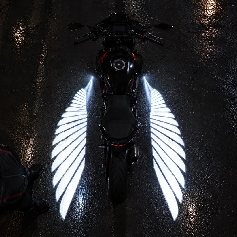 🏍️ Angel Wing Motorcycle LED Projector Lights