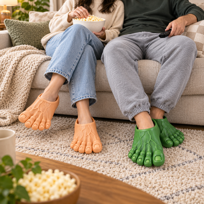 👣Giant Toe Slippers – Funny Realistic Foot Slides