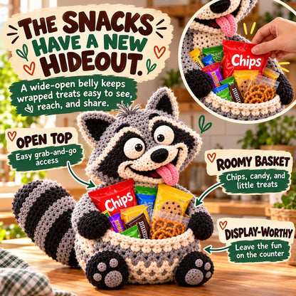 Funny Animal Crochet Snack Basket DIY Kit