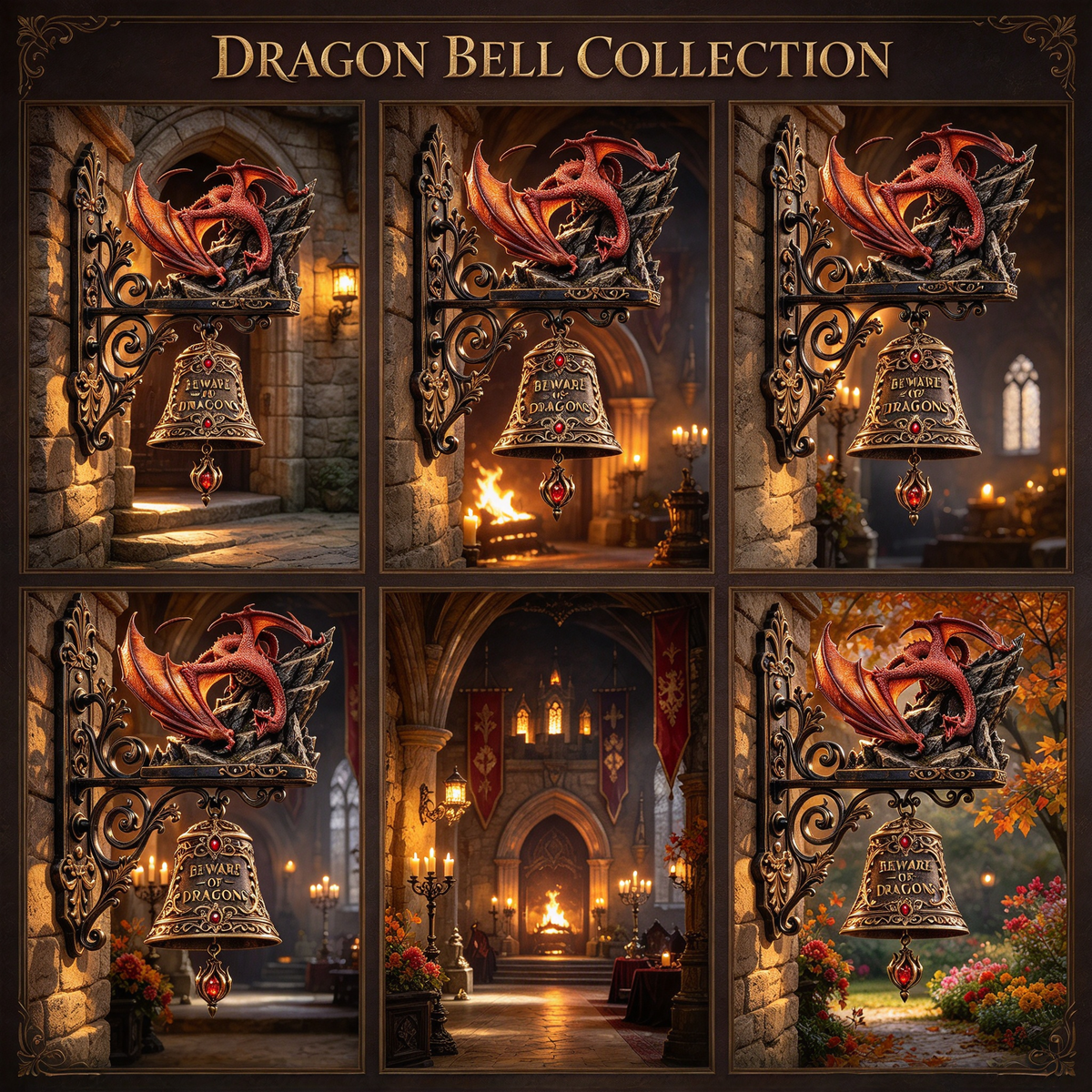 🐉 Elder Guardian Door Chime – Gothic Dragon & Gargoyle Wall Bell 🐉