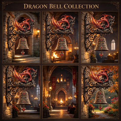 🐉 Elder Guardian Door Chime – Gothic Dragon & Gargoyle Wall Bell 🐉