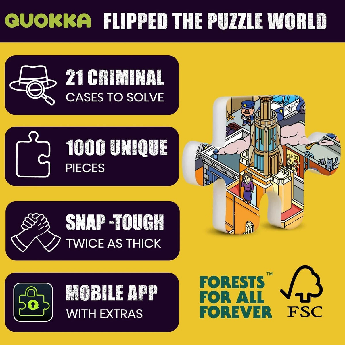 🧩🔎1000-Piece Roaring Twenties New York Detective Jigsaw Puzzle for Adults(📦Buy 2 Free Shipping)