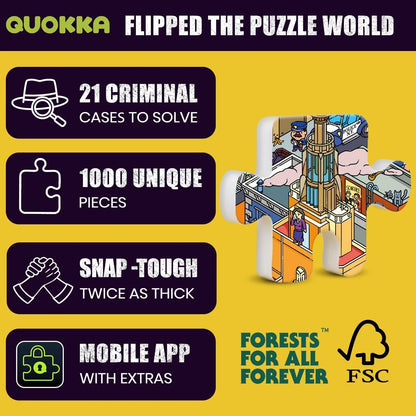 🧩🔎1000-Piece Roaring Twenties New York Detective Jigsaw Puzzle for Adults(📦Buy 2 Free Shipping)