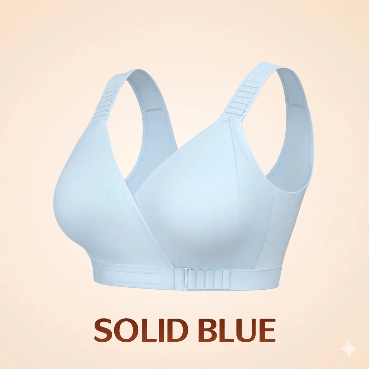 EaseWrap™ Front-Closure Wireless Comfort Bra – Adjustable Straps & Gentle Support