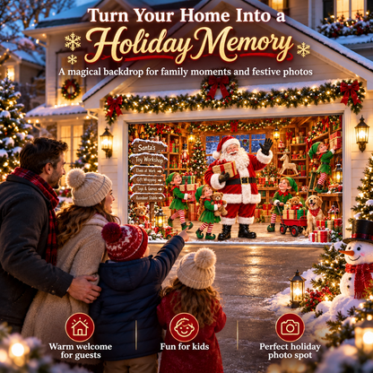 🔥LAST DAY 50% OFF🎄 Christmas Garage Door Cover 🚗✨