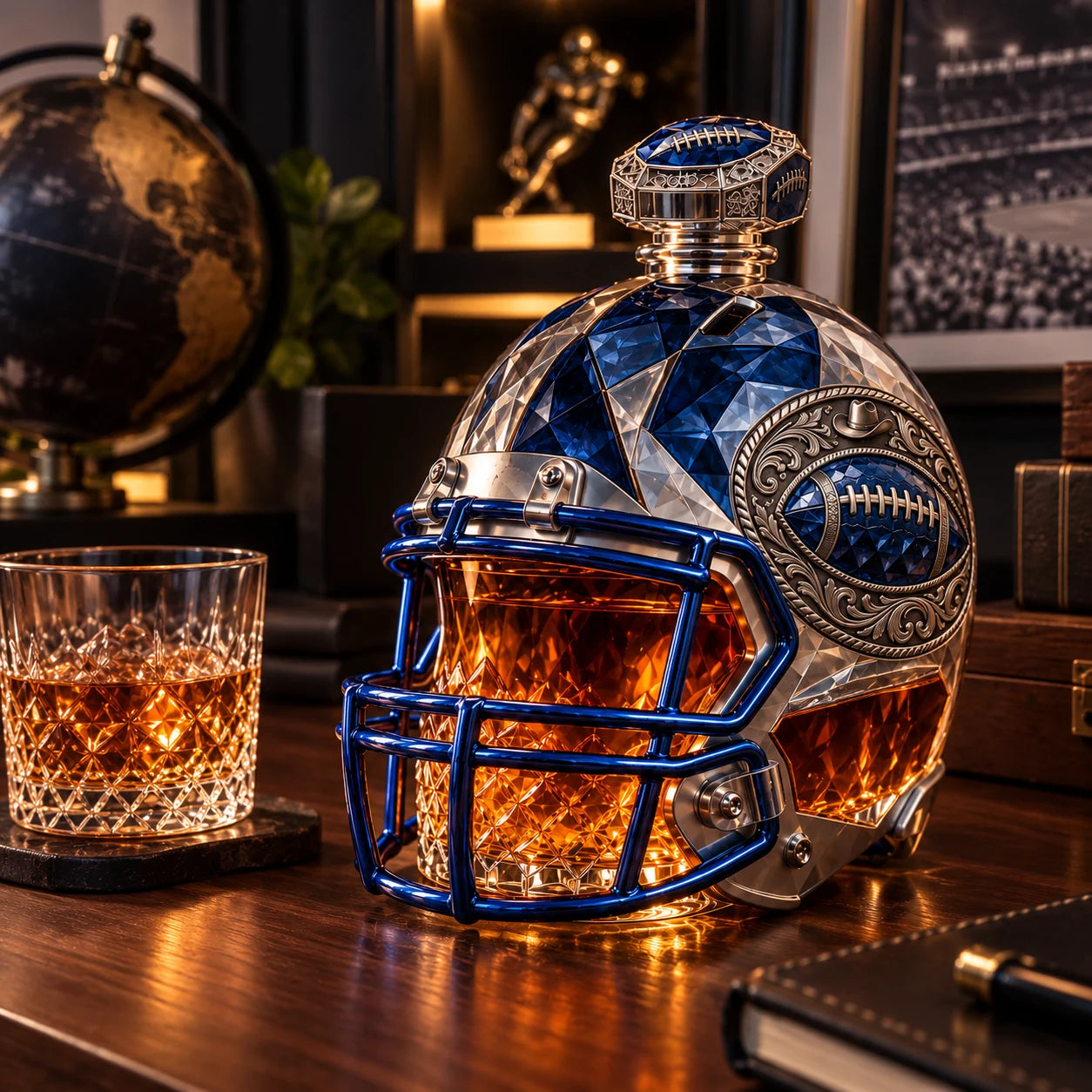 Customer review image on bar shelf
