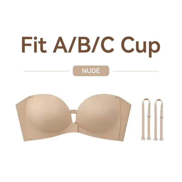 Nude strapless support bra