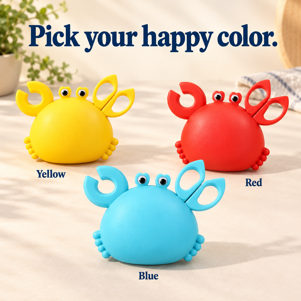 🦀 Handy Crab – 3-in-1 Kitchen Tool Set & Cute Fridge Magnet