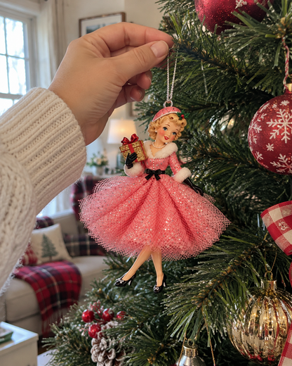 Vintage Christmas Girls Ornaments – 1950s-Inspired Holiday Keepsake Collection