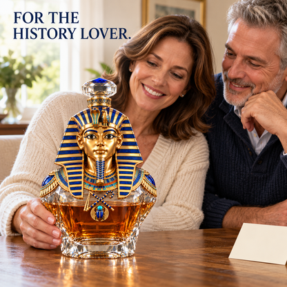 👑 Tutankhamun’s Legacy Whiskey Decanter — Blue & Gold Limited Custom Edition