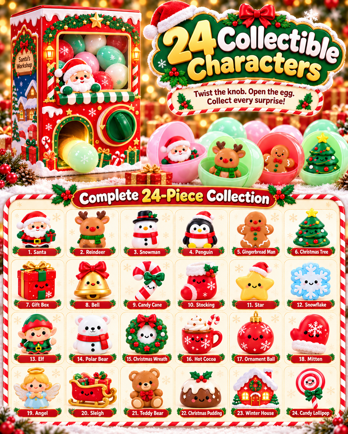 Santa’s Workshop Christmas Surprise Egg Machine