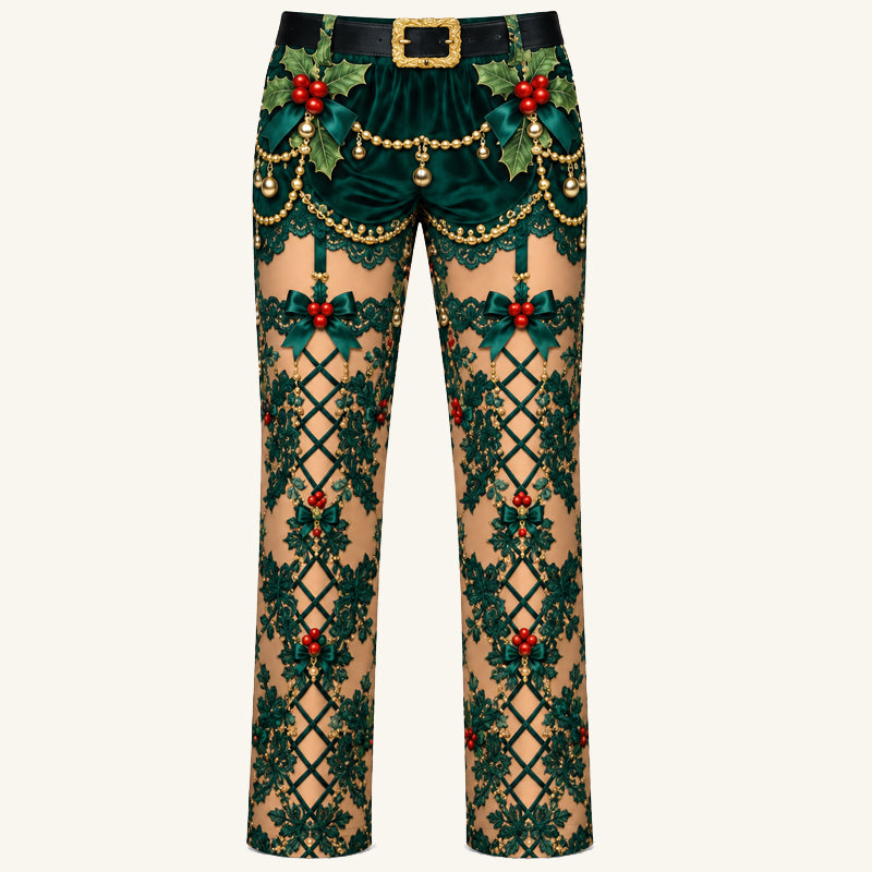 Funny Christmas Illusion Pants for Adults