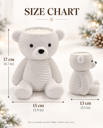 Cozy Polar Bear Candle Holder – Sparkling Winter Home Decor & Christmas Gift