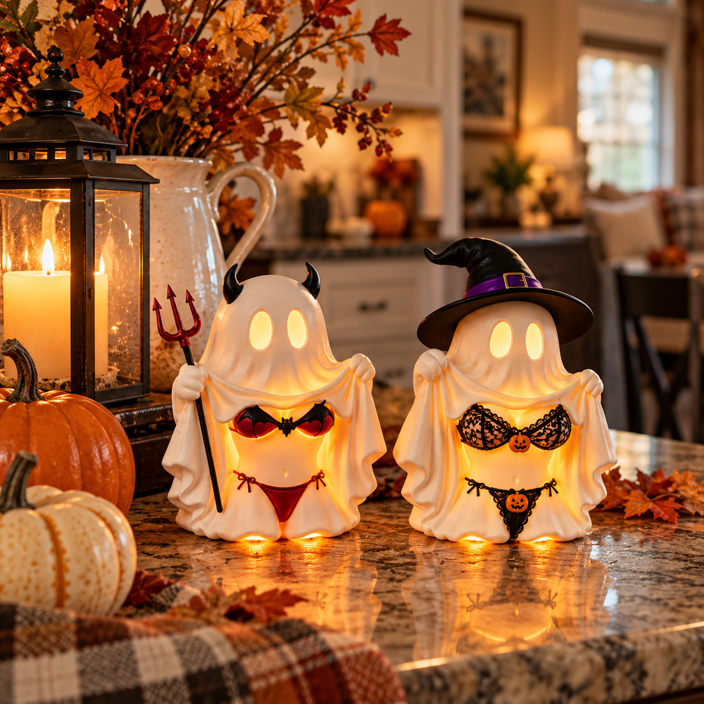 Cheeky Ghost Halloween kitchen decor