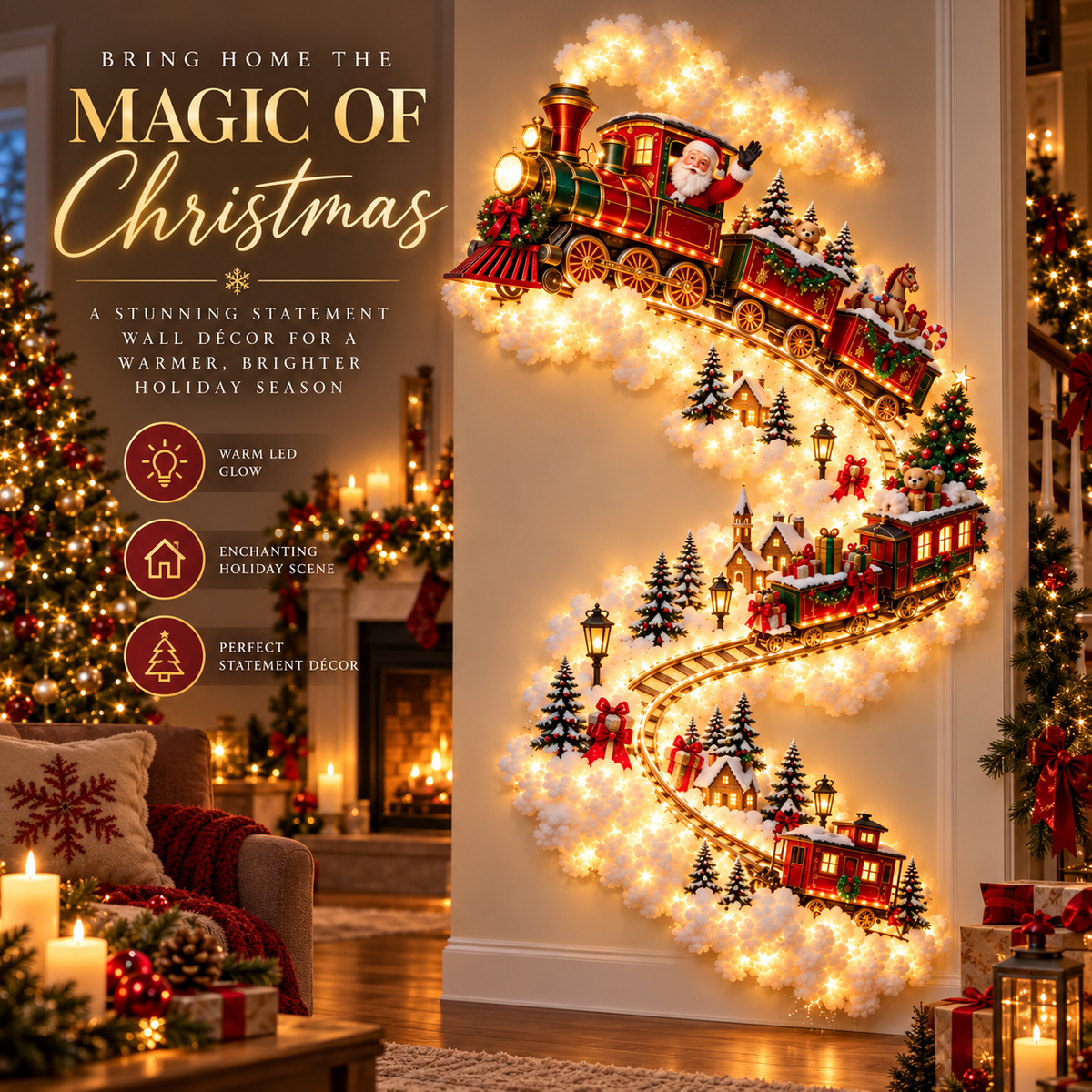 ✨Christmas Magic Trail Wall Light - A Little Christmas Magic, Right on Your Wall🎁