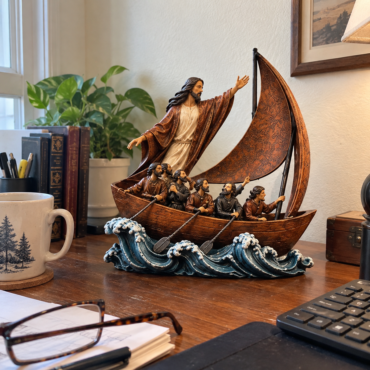 Through Every Storm, Never Alone – Jesus Story Sculpture Collection