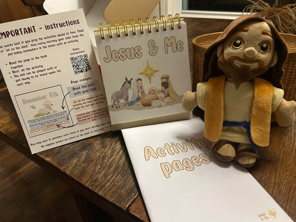 Searching for Jesus – 25-Day Christmas Advent Calendar with Jesus Plush, Bible Stories & Kids’ Activities