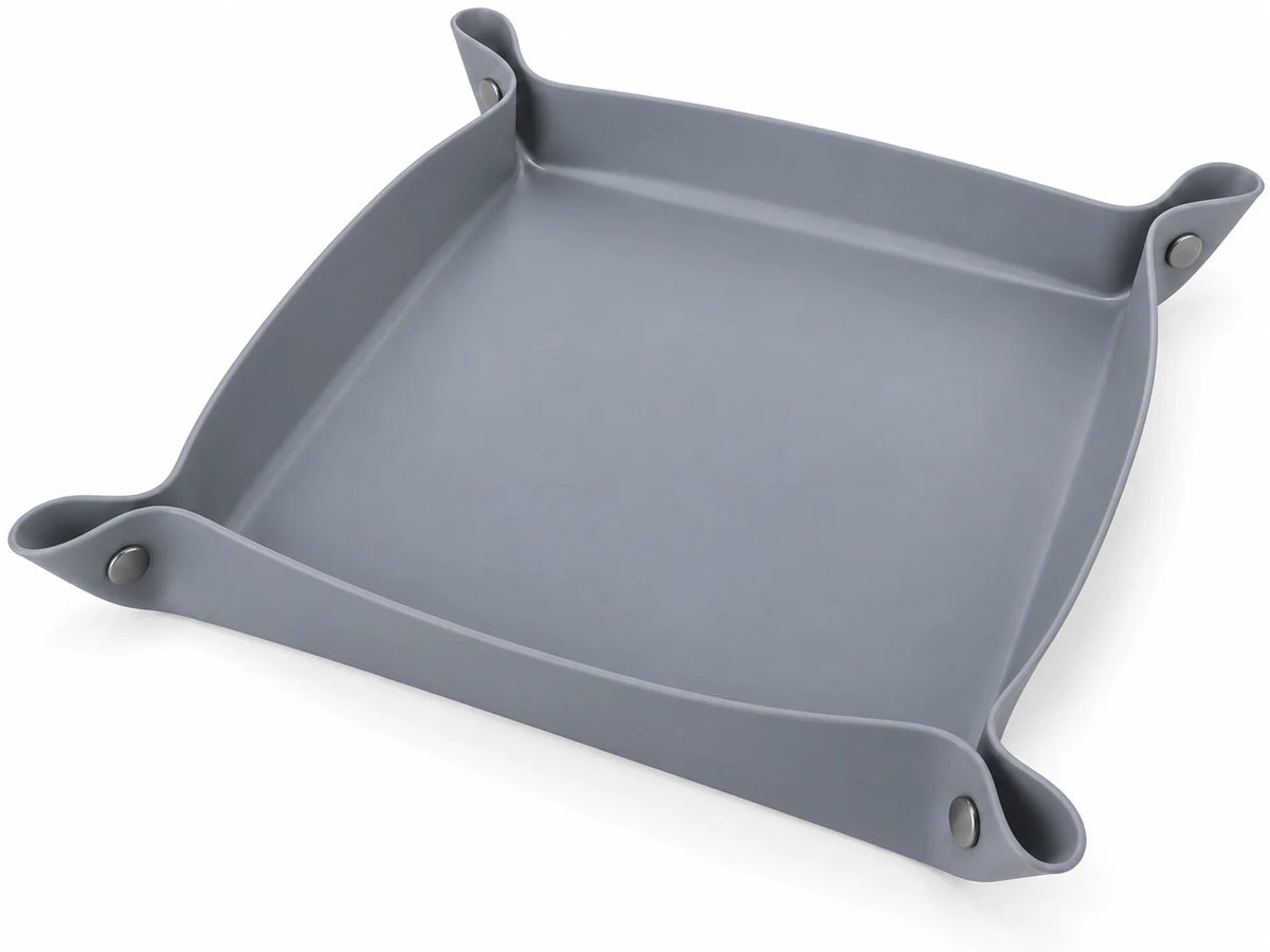 Gray flexible snap-corner baking tray product close up