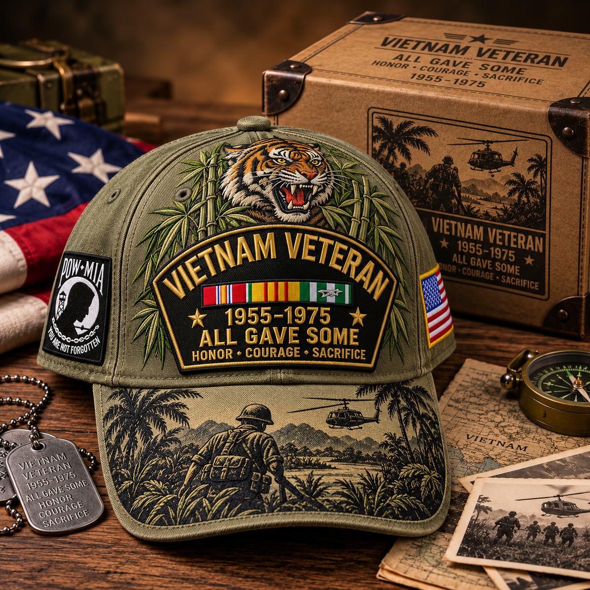 🇺🇸 Last Day Promo: 49% OFF🎖️Vietnam Veteran 1955–1975 All Gave Some Tribute Baseball Cap