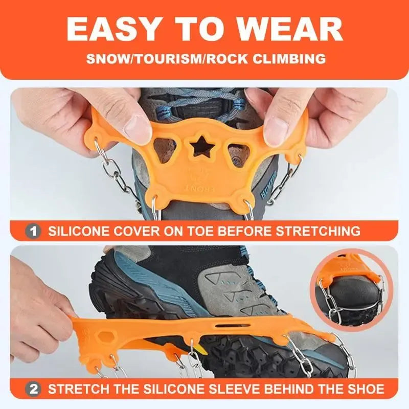 🛠️Lightweight Crampons Anti-Slip Traction Snow Grips for Walking