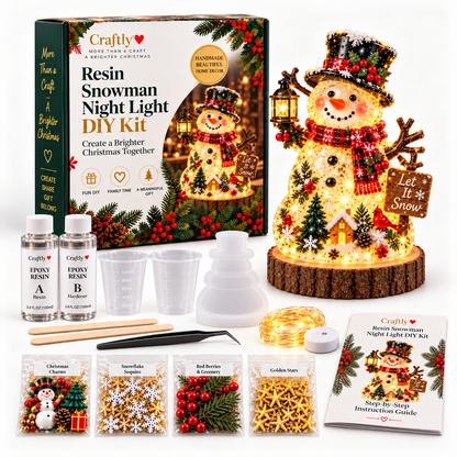 Christmas Resin Night Light DIY Kit – Handmade Glowing Holiday Keepsake