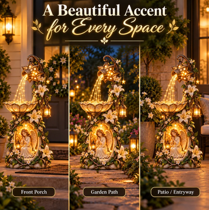 🔥 Last Day 49% OFF👼✨ Angel Starlight Garden Fountain™ – Faith-Inspired Lighted Outdoor Decor